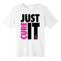 Just Cure It Breast Cancer Awareness Ribbon Tall Fusion ChromaSoft Performance T-Shirt