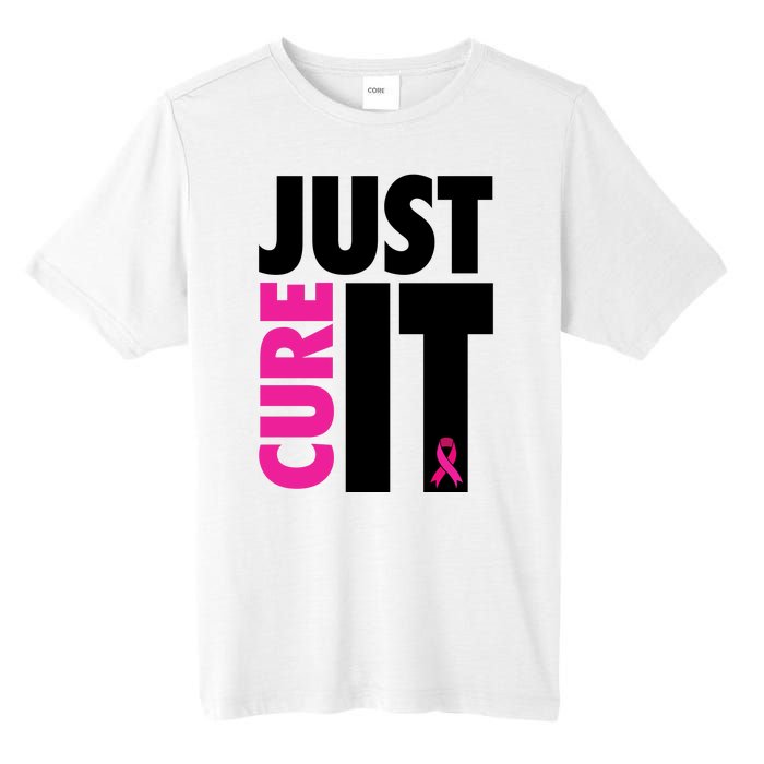 Just Cure It Breast Cancer Awareness Ribbon Tall Fusion ChromaSoft Performance T-Shirt