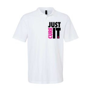 Just Cure It Breast Cancer Awareness Ribbon Softstyle Adult Sport Polo