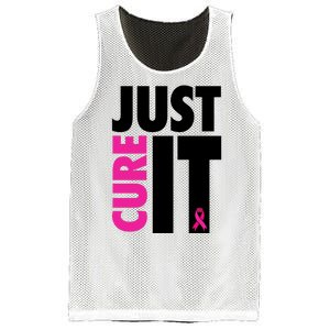 Just Cure It Breast Cancer Awareness Ribbon Mesh Reversible Basketball Jersey Tank