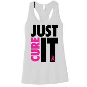 Just Cure It Breast Cancer Awareness Ribbon Women's Racerback Tank