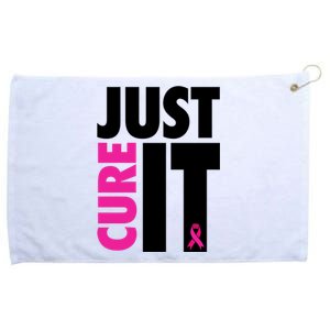 Just Cure It Breast Cancer Awareness Ribbon Grommeted Golf Towel