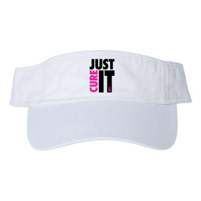 Just Cure It Breast Cancer Awareness Ribbon Valucap Bio-Washed Visor