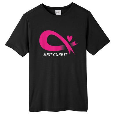 Just Cure It Pink Breast Cancer Awareness Ribbon Tee Tall Fusion ChromaSoft Performance T-Shirt