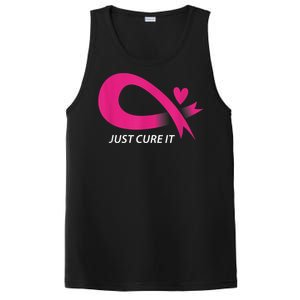 Just Cure It Pink Breast Cancer Awareness Ribbon Tee PosiCharge Competitor Tank