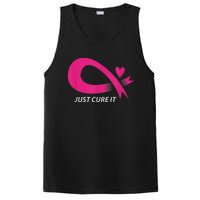 Just Cure It Pink Breast Cancer Awareness Ribbon Tee PosiCharge Competitor Tank