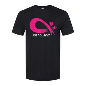 Just Cure It Pink Breast Cancer Awareness Ribbon Tee Softstyle CVC T-Shirt