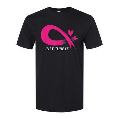 Just Cure It Pink Breast Cancer Awareness Ribbon Tee Softstyle® CVC T-Shirt