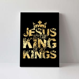 Jesus Christ Is King Gold Bible Verse Faith Community Canvas