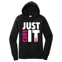 Just Cure It Breast Cancer Awareness Pink Ribbon Women's Pullover Hoodie