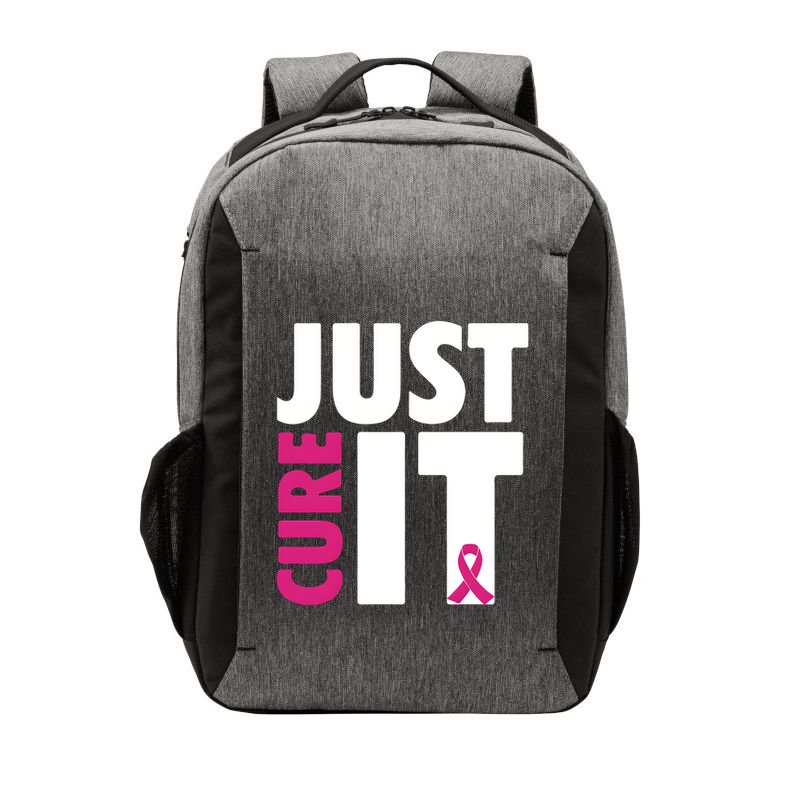 Just Cure It Breast Cancer Awareness Pink Ribbon Vector Backpack