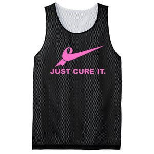 Just Cure It Breast Cancer Awareness Fight For A Cure Mesh Reversible Basketball Jersey Tank