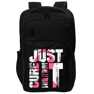 Just Cure It Breast Cancer Awareness White Shirt Impact Tech Backpack