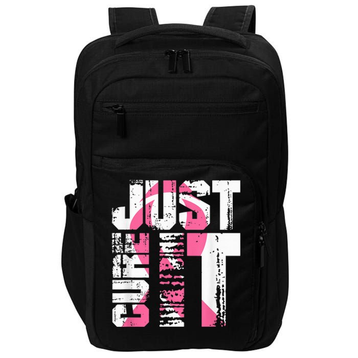 Just Cure It Breast Cancer Awareness White Shirt Impact Tech Backpack