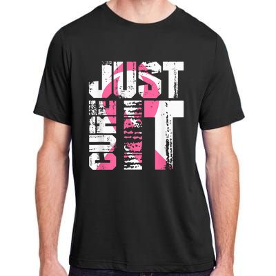 Just Cure It Breast Cancer Awareness White Shirt Adult ChromaSoft Performance T-Shirt