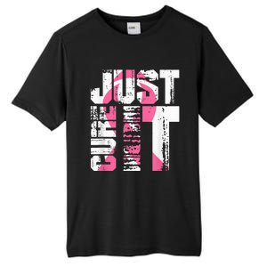 Just Cure It Breast Cancer Awareness White Shirt Tall Fusion ChromaSoft Performance T-Shirt