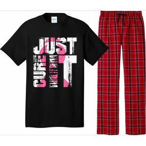 Just Cure It Breast Cancer Awareness White Shirt Pajama Set