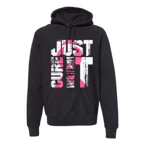 Just Cure It Breast Cancer Awareness White Shirt Premium Hoodie