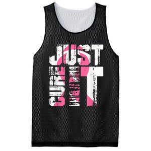 Just Cure It Breast Cancer Awareness White Shirt Mesh Reversible Basketball Jersey Tank