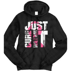 Just Cure It Breast Cancer Awareness White Shirt Tie Dye Hoodie