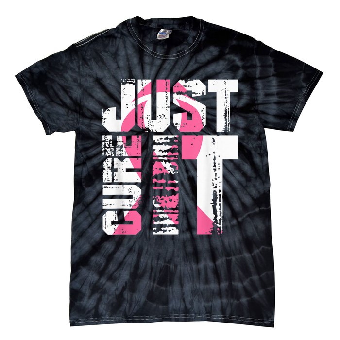 Just Cure It Breast Cancer Awareness White Shirt Tie-Dye T-Shirt