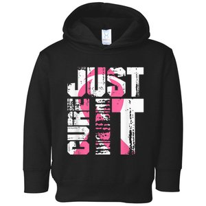 Just Cure It Breast Cancer Awareness White Shirt Toddler Hoodie