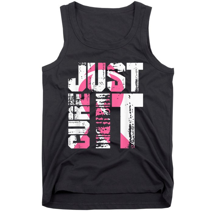 Just Cure It Breast Cancer Awareness White Shirt Tank Top