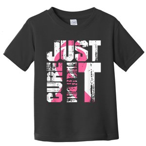 Just Cure It Breast Cancer Awareness White Shirt Toddler T-Shirt