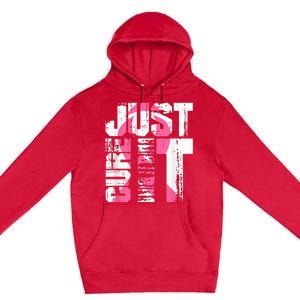 Just Cure It Breast Cancer Awareness White Shirt Premium Pullover Hoodie