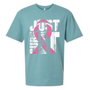 Just Cure It Breast Cancer Awareness White Shirt Sueded Cloud Jersey T-Shirt