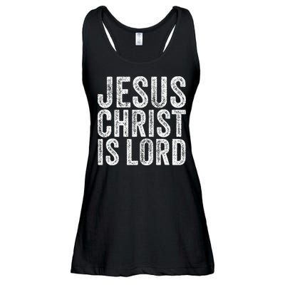 Jesus Christ Is Lord Christian Faith Believer Religion Ladies Essential Flowy Tank