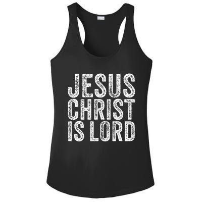 Jesus Christ Is Lord Christian Faith Believer Religion Ladies PosiCharge Competitor Racerback Tank