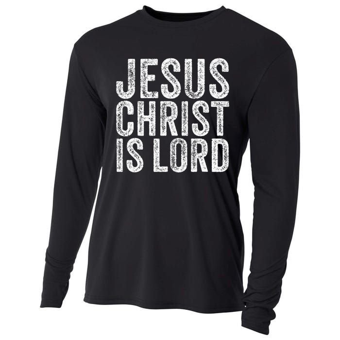 Jesus Christ Is Lord Christian Faith Believer Religion Cooling Performance Long Sleeve Crew