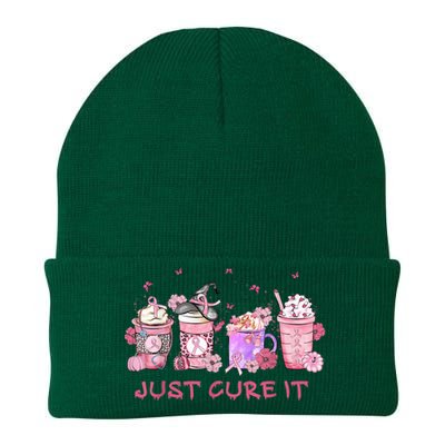 Just Cure It Breast Cancer Awareness Knit Cap Winter Beanie