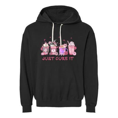 Just Cure It Breast Cancer Awareness Garment-Dyed Fleece Hoodie