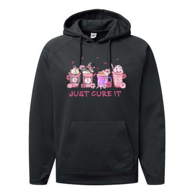 Just Cure It Breast Cancer Awareness Performance Fleece Hoodie