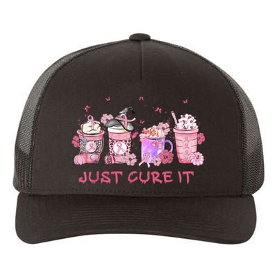 Just Cure It Breast Cancer Awareness Yupoong Adult 5-Panel Trucker Hat