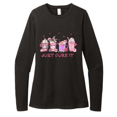 Just Cure It Breast Cancer Awareness Womens CVC Long Sleeve Shirt