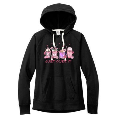 Just Cure It Breast Cancer Awareness Women's Fleece Hoodie