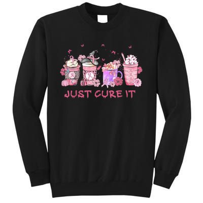 Just Cure It Breast Cancer Awareness Tall Sweatshirt