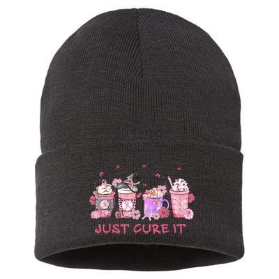 Just Cure It Breast Cancer Awareness Sustainable Knit Beanie