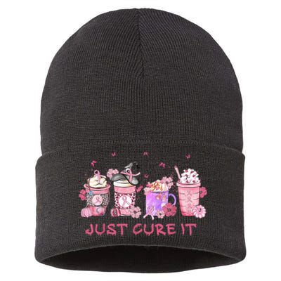 Just Cure It Breast Cancer Awareness Sustainable Knit Beanie