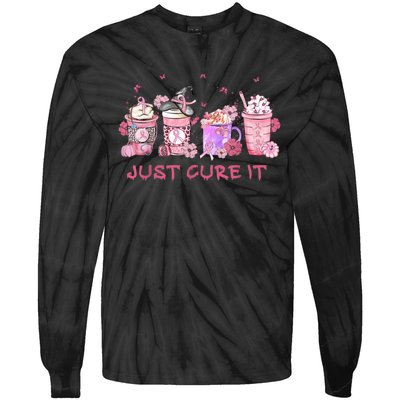 Just Cure It Breast Cancer Awareness Tie-Dye Long Sleeve Shirt