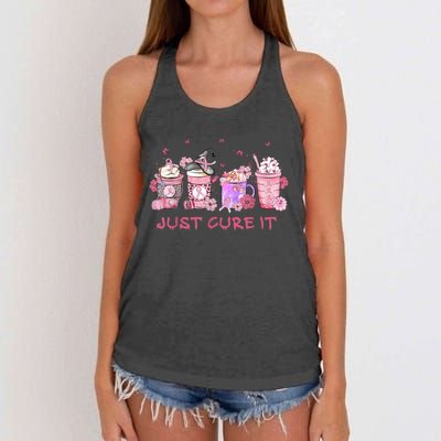 Just Cure It Breast Cancer Awareness Women's Knotted Racerback Tank