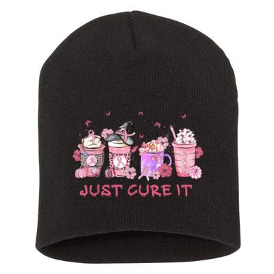 Just Cure It Breast Cancer Awareness Short Acrylic Beanie