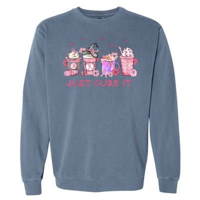 Just Cure It Breast Cancer Awareness Garment-Dyed Sweatshirt