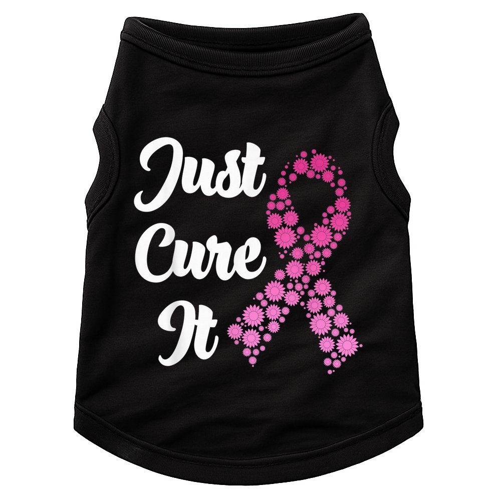 Just Cure It Breast Cancer Awareness Pink Ribbon Doggie Tank
