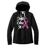 Just Cure It Breast Cancer Awareness Pink Ribbon Women's Fleece Hoodie