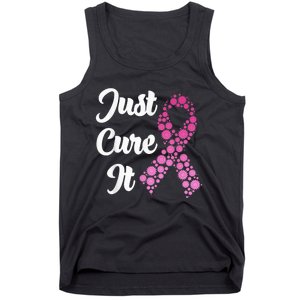 Just Cure It Breast Cancer Awareness Pink Ribbon Tank Top