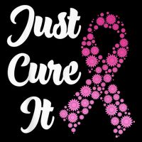 Just Cure It Breast Cancer Awareness Pink Ribbon Zip Tote Bag